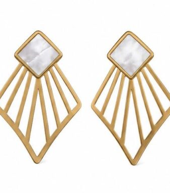 White Pearl Pharaoh Earrings