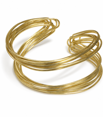 A bold woven-thread design with a wider silhouette for a distinctive everyday look.