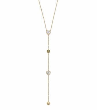A bold curb-chain silhouette enhanced with sparkling stones for elevated glamour.