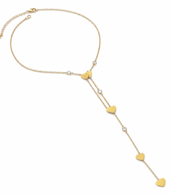 A refined chain decorated with petite sparkling hearts for a romantic touch.