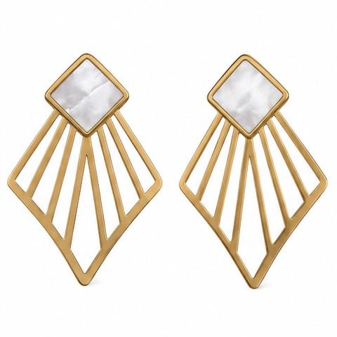 White Pearl Pharaoh Earrings