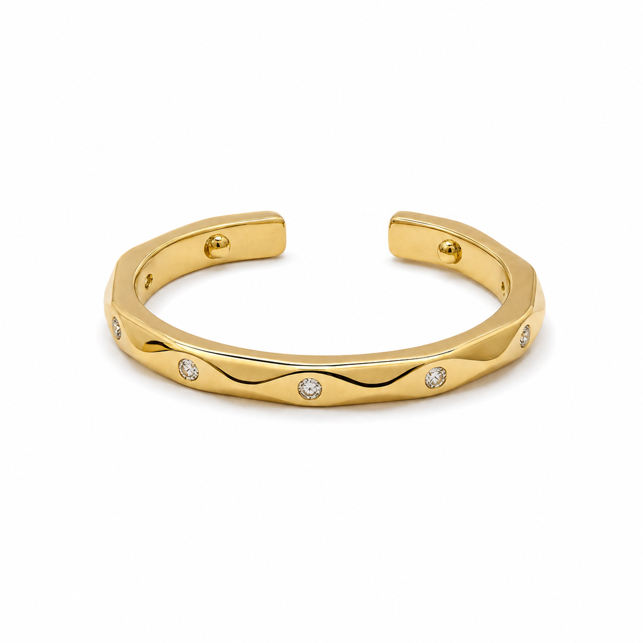A delicate stone-set ring with a youthful and feminine sparkle.