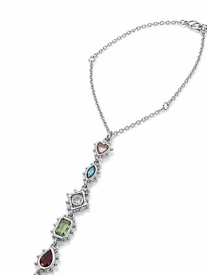 Silver Infinity Stones Necklace