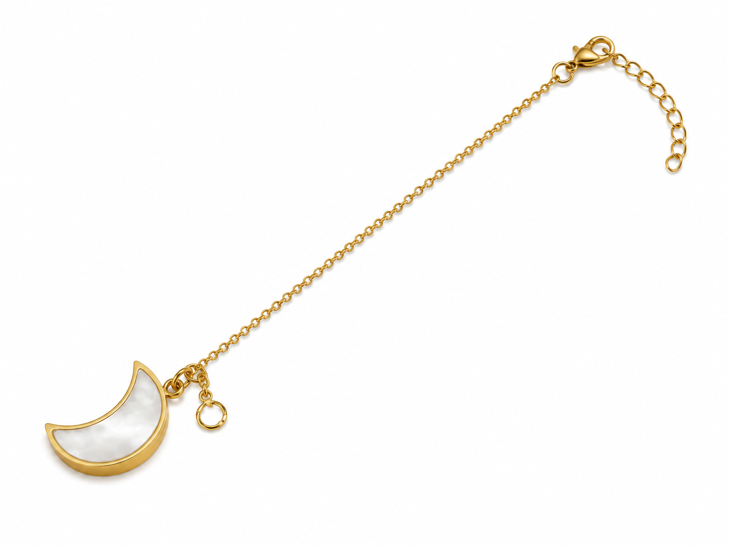 Half Moon White Stone Bracelet