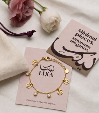 Gold Clover Gemstone Bracelet